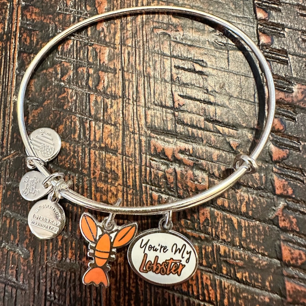 Alex and Ani Silver Friends ‘You’re My Lobster’ Bangle Charm Bracelet